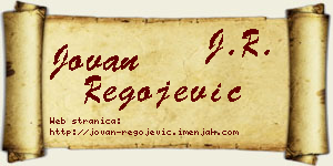 Jovan Regojević vizit kartica